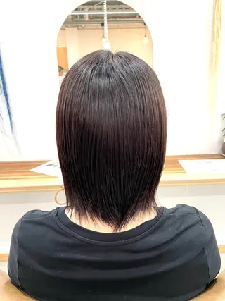 ショート カラー 慎太朗/パーマ/ボブ /センターパートのヘアスタイル