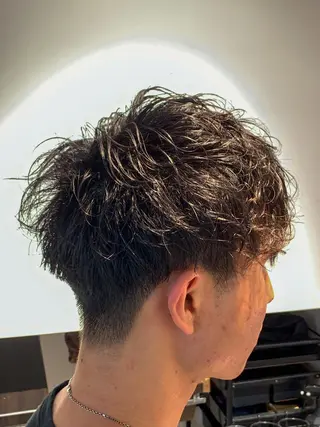 ミディアム パーマ メンズ 【川西能勢口駅1分】 木村　翔乃佑のヘアスタイル
