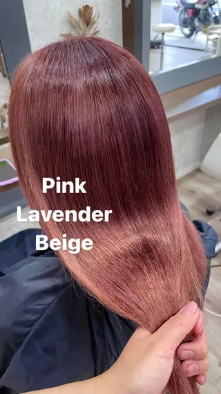 ロング カラー たなか りなのヘアスタイル