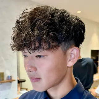 ショート パーマ メンズ メンズパーマ✨️村越 雄斗のヘアスタイル