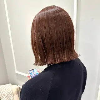 ミディアム カラー 💎小顔前髪&髪質 改善カラー💎片桐のヘアスタイル