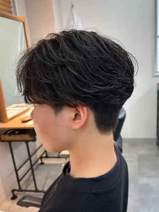 パーマ メンズ 保立/フェザーパーマ /メンズカット千葉のヘアスタイル