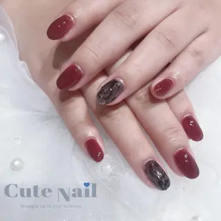ネイル ️🫧もこ 艶感ネイル🫧のネイルデザイン