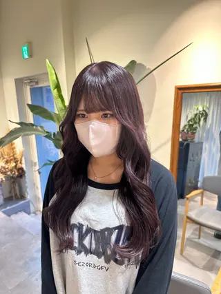 ロング カラー HANAME 原宿美容室のヘアスタイル