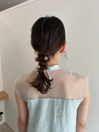 ミディアム ヘアアレンジ レイヤー/ナチュラル 💐nao.のヘアスタイル