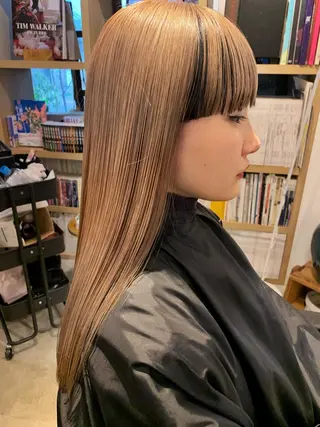 ロング カラー ハイトーンNo.1✨ パーマ✨イマイタツヤのヘアスタイル