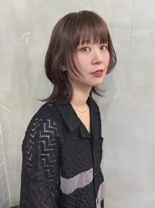 ミディアム ナチュラルヘア /透明感/長井遥陽のヘアスタイル