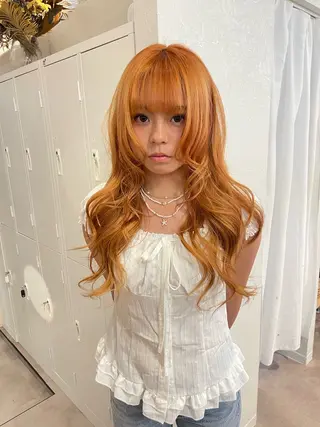 ロング maho/ブリーチ ミルクティー四条大宮のヘアスタイル