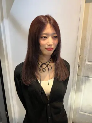 セミロング カラー sora / 渋谷 / ハイトーンのヘアスタイル