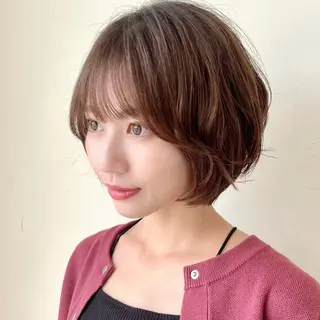 ショート パーマ 白髪ぼかし/ショート 福原ないとのヘアスタイル