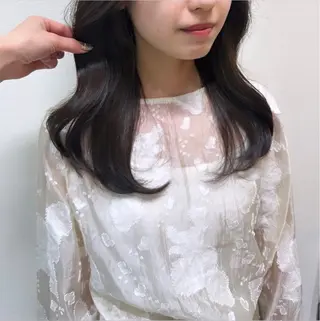 セミロング カラー ヘアアレンジ 🇰🇷韓国スタイル レイヤー/ayanaのヘアスタイル