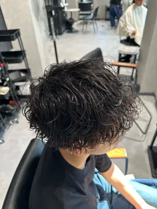 ミディアム パーマ ヘアアレンジ メンズ メンズヘア静岡 ✂︎Ryuheiのヘアスタイル