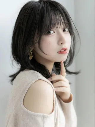 ミディアム 韓国カット/新保 辰明/大宮美容室のヘアスタイル