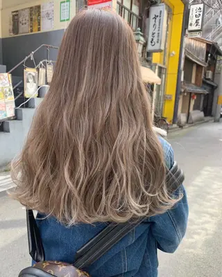 ロング カラー 西村あきや トレンド韓国ヘアのヘアスタイル