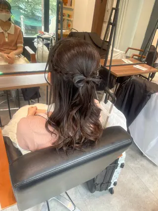 セミロング ヘアアレンジ ・˚✧すずね˚✧* lucia(ルチア)のマツエク・マツパデザイン