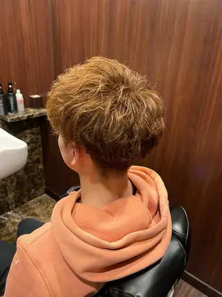 ミディアム パーマ メンズ ✨メンズカット 無料‼️✨土尾快斗のヘアスタイル