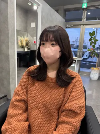 セミロング 伊勢崎/似合せカット 🇰🇷KEIGO‪のヘアスタイル
