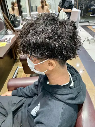 ショート パーマ メンズ 酸スト/フェザー パーマ/三谷海斗のヘアスタイル