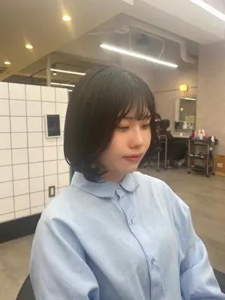 ショート カラー パーマ ヘアアレンジ メンズ キッズ ブリーチなしカラー/ ブラウン/レイヤーのヘアスタイル