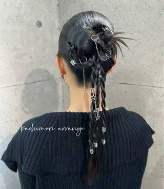 セミロング ヘアアレンジ ヘアメイク/髪質改善 🎀Moeri🎀のヘアスタイル