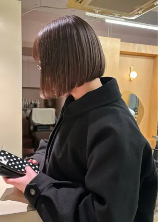 ショート カラー 西山 紗耶香🪽 透明感カラー/ボブのヘアスタイル