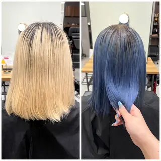 ミディアム カラー ショート/ウルフ カットモデル募集のヘアスタイル
