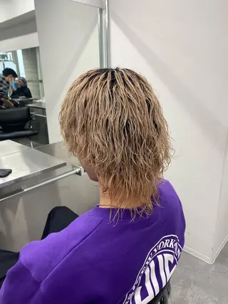 ミディアム カラー パーマ ヘアアレンジ メンズ キッズ ネイル マツエク・マツパ アイブロウ 🔥漢髪特化メンズ マネージャーYUKIのヘアスタイル
