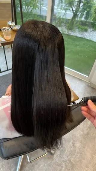 ロング パーマ カットモデル✂️ ゆうかのヘアスタイル