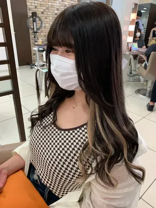 ロング 馴染ませNo.1🧃 エクステ・アレンジのヘアスタイル