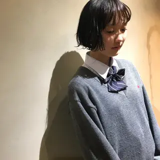 ショート カラー パーマ レイヤー/ブリーチ HIKARU ♡のヘアスタイル