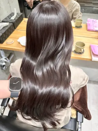 セミロング ✨透明感カラー/縮毛 恵比寿HAYATO✨のヘアスタイル