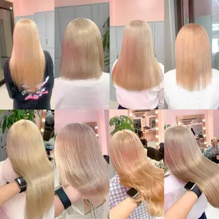 セミロング ハイトーン髪質改善 🎀🐰堀川智史🎀のヘアスタイル
