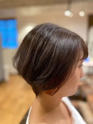 ショート カラー 山﨑 優真のヘアスタイル