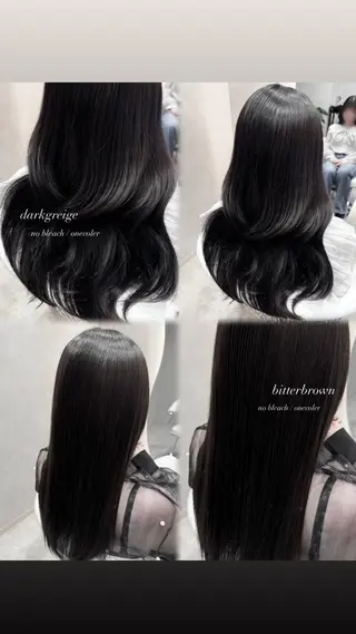 セミロング カラー 𝑴𝑰𝒀𝑼🩰 /透明感カラー/青山のヘアスタイル