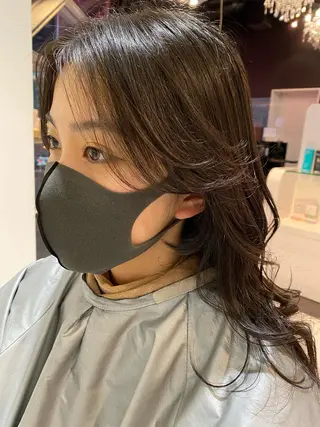 ミディアム カラー ヘアアレンジ マツエク・マツパ アイブロウ 透明感カラー🫧ヘア セット🫧松本菜月の眉毛・アイブロウイメージ