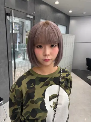 ロング カラー ヘアアレンジ ハッシュカット/ ミルクティー/ みうのヘアスタイル