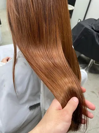 セミロング 新宿/韓国ヘア/ 髪質改善ストレートのヘアスタイル