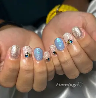 ネイル フィルイン／自爪育成 ／爪に優しい施術のネイルデザイン