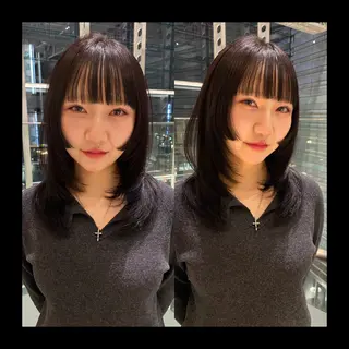 ミディアム カラー mai / linoah˚✧のヘアスタイル