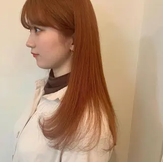 セミロング カラー まろやか透明感カラー ♡MANAのヘアスタイル