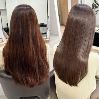 セミロング 髪質改善/艶カラー 縮毛矯正/山本由梨のヘアスタイル