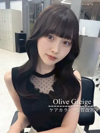 セミロング カラー Tiam タクミのヘアスタイル