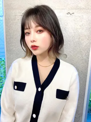 ミディアム カラー 似合わせレイヤー 🇰🇷荒木洋文のヘアスタイル