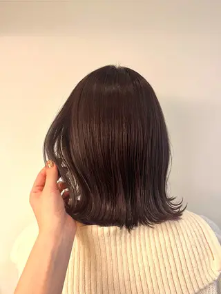 ミディアム カラー 透明感カラー人気 ナンバーワンMIYUのヘアスタイル