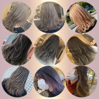 セミロング カラー ハイトーンヘア/ 島崎　タクミのヘアスタイル