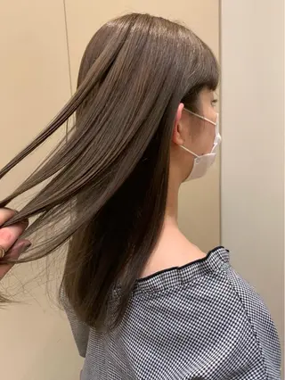 セミロング カラー 【完全個室】髪質改善 暖色カラー/山崎唯奈のヘアスタイル