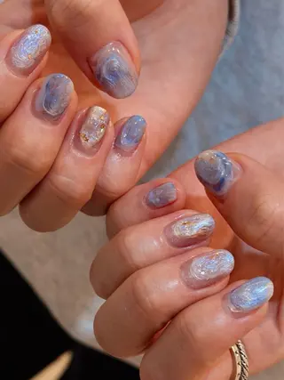 ネイル なんば堀江/育爪施術 ニュアンス✻Kaphのネイルデザイン