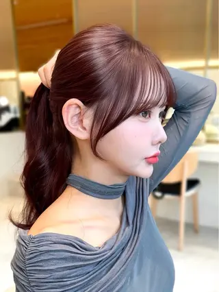 セミロング カラー 🇰🇷韓国風くびれ ヘア🇰🇷中村優大のヘアスタイル
