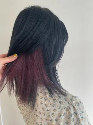 ロング カラー ブリーチなしカラー RURI🩵のヘアスタイル