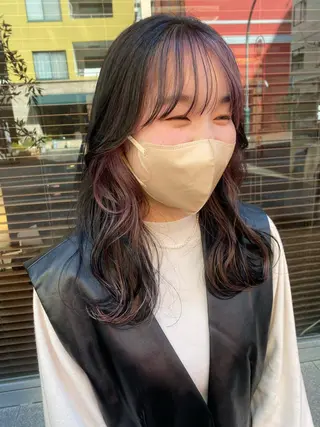 ロング カラー ヘアアレンジ 溝口 ひなこのマツエク・マツパデザイン